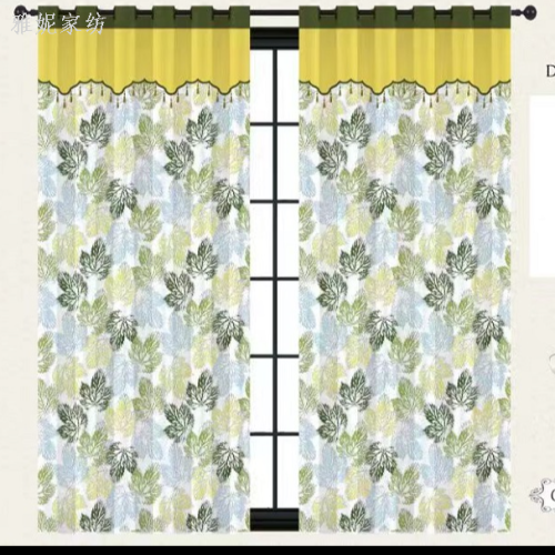 New Full Shading Printing Fresh Pastoral Ready-Made Curtain Living Room Bedroom Balcony Curtain Factory Direct Sales