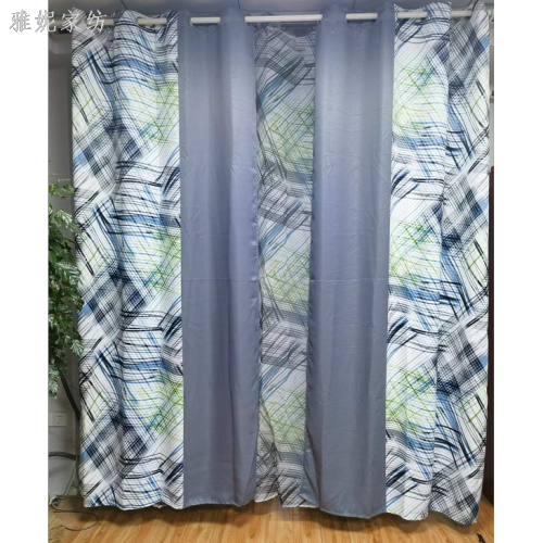New Color Matching Printing Shading Curtain Living Room Bedroom Balcony Factory Direct Sales