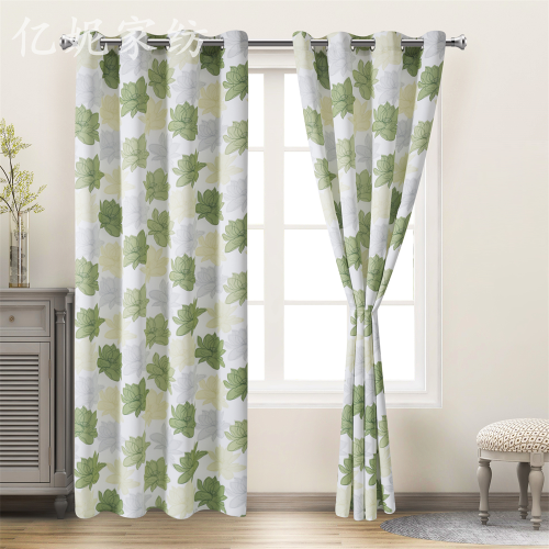 [yi ni] curtain printing curtain cloth shade cloth pastoral modern full shade curtain living room bedroom curtain cloth