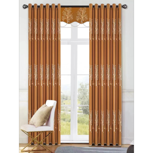 【亿妮】窗帘布遮光布全遮光窗帘美式现代提花客厅卧室窗帘布