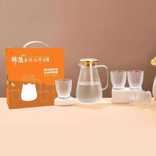 新款玻璃耐高温防爆家用大容量冷水壶促销礼品随手礼