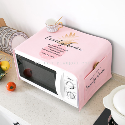 Nordic Style Household Microwave Oven Waterproof Dustproof Cover Cloth Cover Towel Electric Oven Cover Covering Dust Covering Cloth