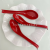 Kitchen Practical Red and Black High Temperature Melamine Spoon Imitation Porcelain Spoon with Hook Spoon Spoon Anti-Scald Non-Slip Soup Drinking Spoon Noodle Spoon