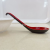 Kitchen Practical Red and Black High Temperature Melamine Spoon Imitation Porcelain Spoon with Hook Spoon Spoon Anti-Scald Non-Slip Soup Drinking Spoon Noodle Spoon