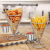 French Fry Stand, Chips Cone Metal Wire Basket with Sauce Dippers Snack Appetizer Serving Rack for Kitchen Home Parties Backyard Picnics Outdoor Events