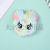 Plush Animal Avatar Girl Hand-Held Makeup Mirror Portable Portable Mirror Foldable round Double-Sided Makeup Mirror