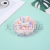 Colorful Plush Texture Girls' Portable Comfortable Makeup Mirror Double-Sided Folding Small Pocket Mirror Factory Direct Sales