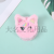 Mini Double-Sided Foldable Cat Head Shape Soft Hair Makeup Mirror Portable Creative Makeup Mirror Factory Direct Sales