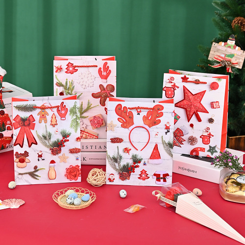 new christmas handbag christmas gift gift gift gift paper packaging bags gilding printing takeaway shopping bag