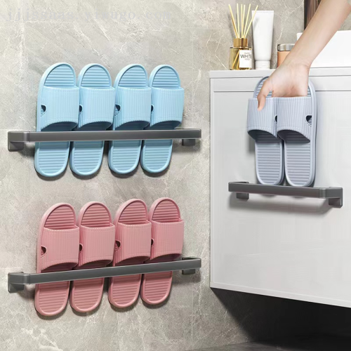 alumimum bathroom slipper rack towel rack punch-free slippers rack bathroom rack wall-mounted shelves