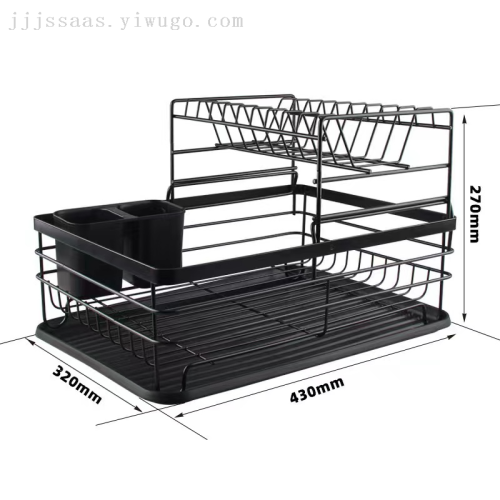 dish rack plate rack draining rack kitchen storage bowl and chopsticks knife and fork cutting board water cup multi-functional iron storage rack