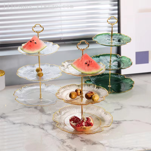 multi-layer fruit plate living room coffee table household candy tray front desk display snack dish beauty salon dessert fruit plate ornaments