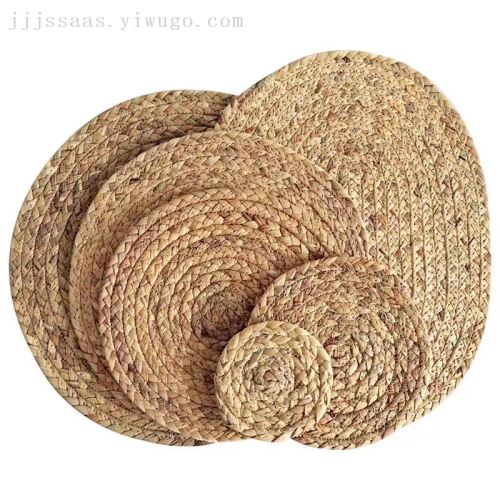 woven water hyacinth straw placemat straw mat straw woven heat proof mat nordic placemat woven coaster straw woven casserole mat