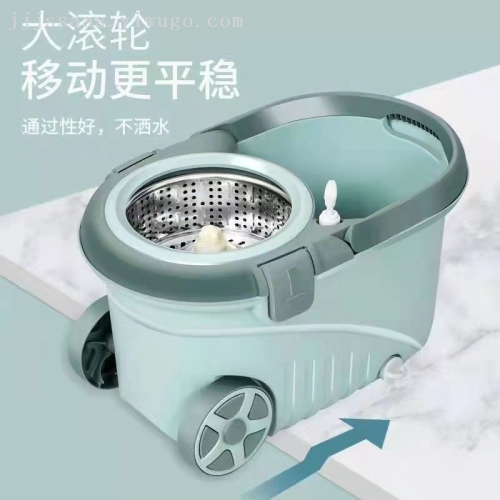 thickened rotary mop bucket stainless steel telescopic rod mop lazy double drive hand wash-free wet and dry mop