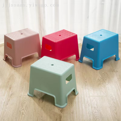 small stool plastic stool thickened adult home use bathroom non-slip bath stool shower stool shoes changing stool short square bench