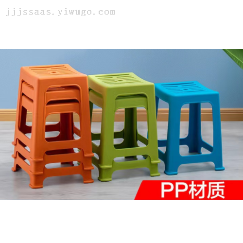 camellia stool household bench thickened high stool living room non-slip plastic stool dining stool chair small stool stackable