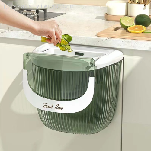light luxury kitchen wall-mounted trash can home wall mount open lid large diameter trash can
