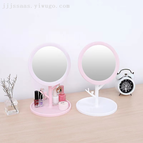 rotating makeup mirror desktop hd cosmetic mirror dormitory desktop storage makeup mirror little fairy princess mirror dressing mirror