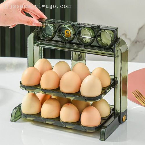 simple egg storage box refrigerator creative egg holder storage box household multi-layer storage rack flip egg rack egg holder