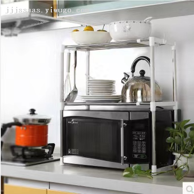 stainless steel multi-functional microwave oven rack retractable kitchen storage rack shoe rack