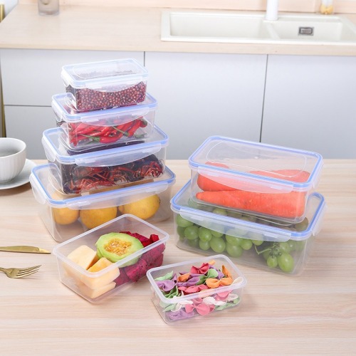 冰箱冷藏保鲜盒带盖冷冻塑料保鲜盒透明厨房冰箱专用收纳盒批发