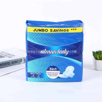Factory Wholesale Aunt Towel Soft Cotton Combination Large Bag Day and Night Dual-Use Cotton Soft Sanitary Napkin
