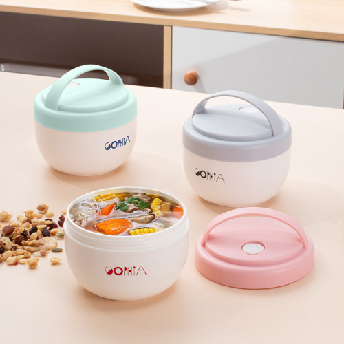 手提汤碗汤杯带盖便携早餐杯子带粥杯酸奶牛奶杯可微波炉加热饭盒