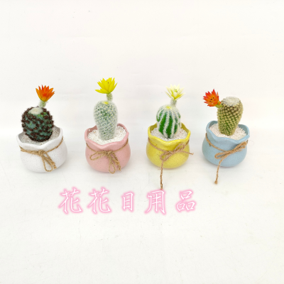 Artificial/Fake Flower Bonsai Ceramic Basin More than Cactus Ornaments Decorations