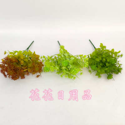 Artificial/Fake Flower Bonsai Single 5 Forks Greenery Wall Hanging Vase Decorations