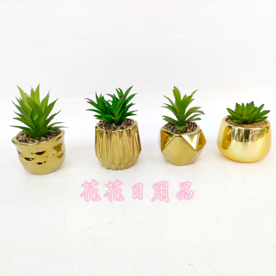 Artificial/Fake Flower Bonsai Ceramic Basin More than Succulent Decoration Ornaments