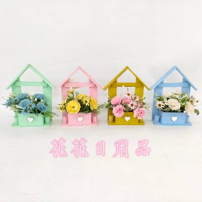 Artificial/Fake Flower Bonsai Wood Box New Carnation Wall Hanging Or Vertical Decoration Ornaments