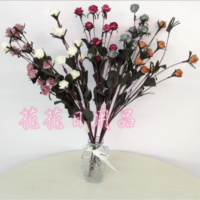 Artificial/Fake Flower Bonsai Single Foam Small Rose Vase Wall Hanging and Other Decorations