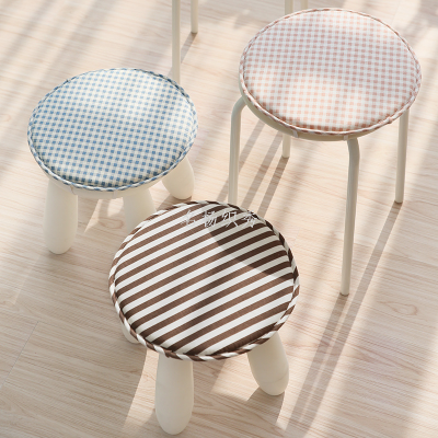 Blended Thin Fabric Sponge round Cushion Multi-Color High Stool Small round Cushion Simple Bar round Stool Pad Non-Slip