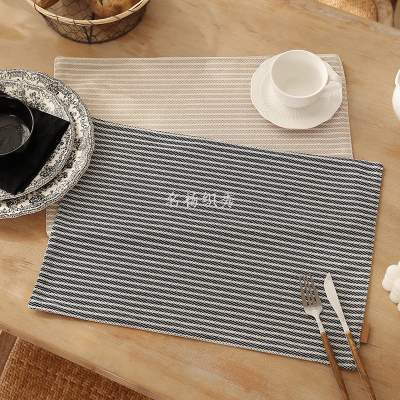 Spot Polyester Cotton Suede Good-looking Placemat Heat Insulation High Temperature Resistant Western Restaurant Coffee Shop High Sense Napkin Cloth