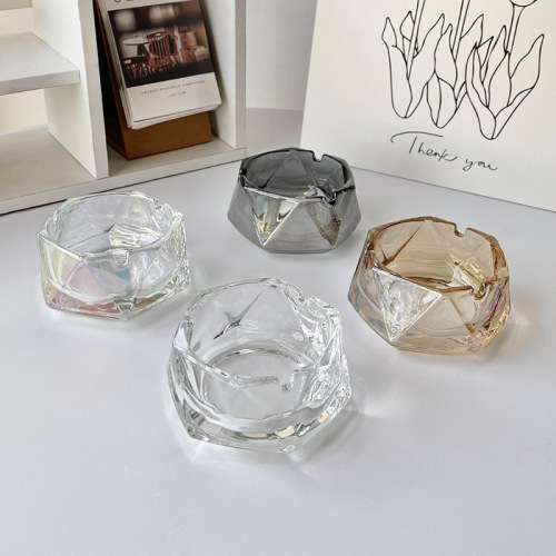 ins风几何玻璃烟灰缸 创意个性轻奢家用客厅烟缸办公室时尚烟盅家