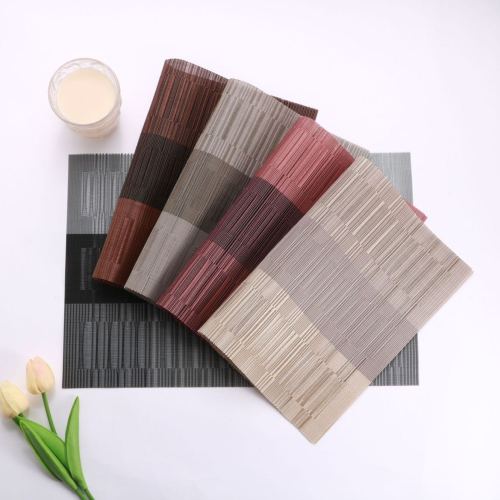 Factory Direct Sales Teslin Meal Western-Style Placemat PVC Woven Insulation Teslin Table Mat Bowl Mat Coaster Table Runner