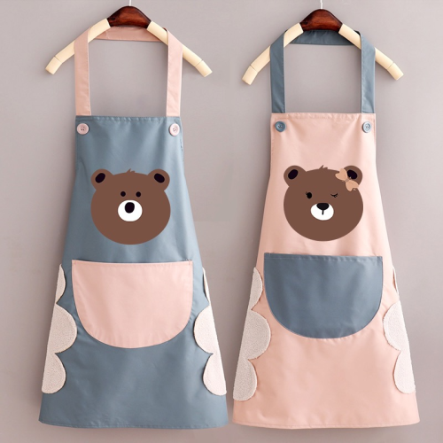 summer cute couple apron home kitchen waterproof and oil-proof korean fashion men‘s and women‘s work clothes custom printing logo