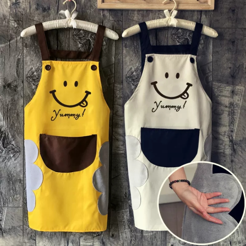 Apron Female Erasable Hand Anti-Fouling Dining Overclothes Cute Japanese Style Home Work Fashion Kitchen Cooking Oil-Proof Adult