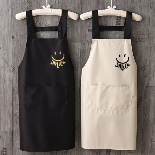 New Apron Women‘s Waterproof and Oil-Proof Household Kitchen Cooking Korean Style Fashionable Stylish Apron Adult Dining Overalls