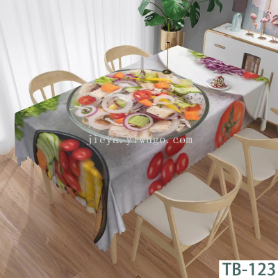 Tablecloth 3d Three-Dimensional Printing Tablecloth Waterproof Oil-Proof Table Cloth