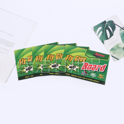 Foreign Trade English Fly Paper Fly Sticky Plate Fly Paper Sticky Card Fly Sticky Plate Fly Paper Mosquito Paper in Greenhouse