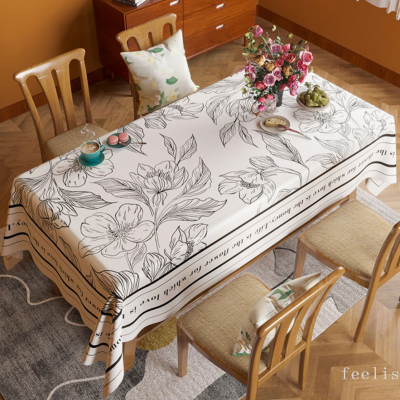 Rectangular Fabric Digital Printing Waterproof Tablecloth Tablecloth