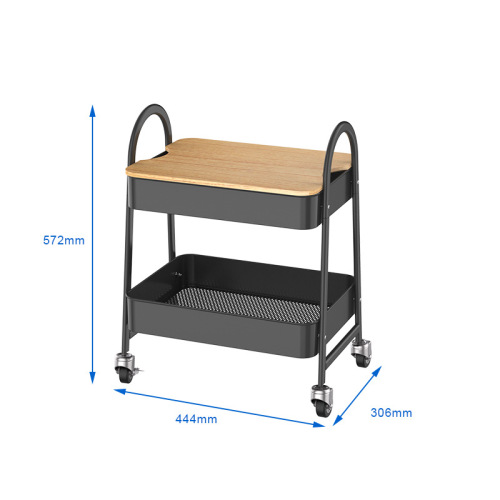 家用厨房置物架小推车移动客厅铁艺零食收纳架多层整理架跨境专供