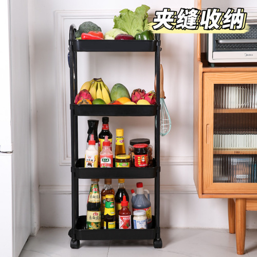 小推车家用置物架落地多层夹缝收纳架厨房卫生间客厅收纳储物架