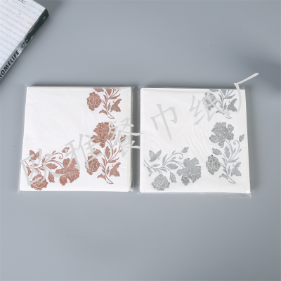 Factory Direct Gilding Tissue Creative Exquisite Printing Napkin Flexible and Smooth Drawing Custom Log