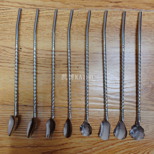 264-2309 5cm straw spoon straw shovel straw fork series kebo kaibo factory direct sales