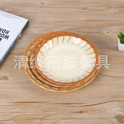 Commercial Series Bone Porcelain Plate Dish Chinese Tableware Household Plate Ceramic Deep Plates Food Dish Dinner Plate round Soup Plate Fish Dish