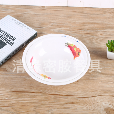 Wholesale Creative Tableware Simple Style Dinner Plate Foreign Trade Ceramics round Plate Restaurant Deep Soup Plate Italian Pasta Dish Household Dinner Plate