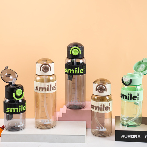 新款吸管水杯运动户外双饮水瓶高颜值杯子学生上学专用防摔大水壶