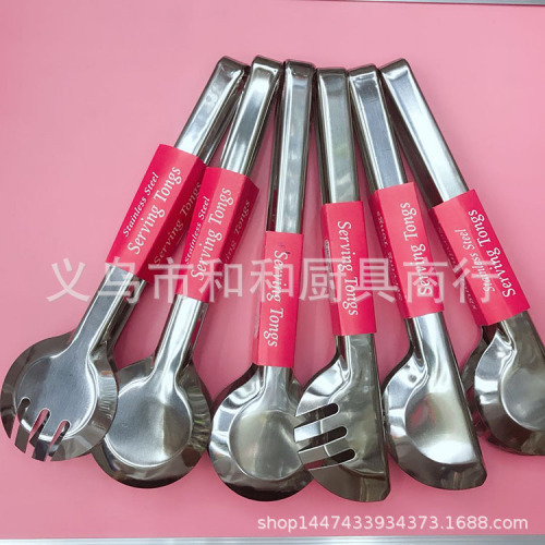 exquisite stainless steel kitchenware food clip multi-functional bread clip steak tong